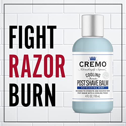 Cremo Cooling balm menthol swatch showing immediate cooling for post-shave comfort.