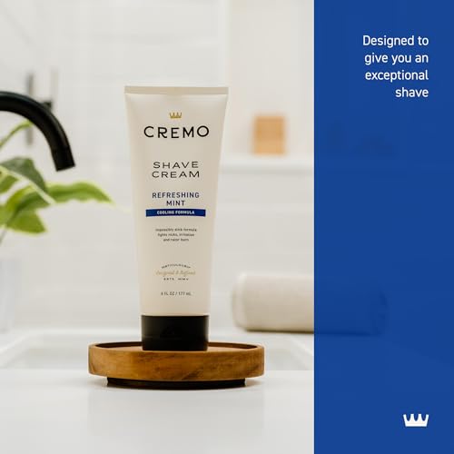 Cream lather showcases a refreshing cooling finish with peppermint and menthol.