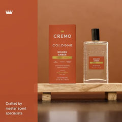 Cremo Golden Amber cap-closeup showing premium design and grip.