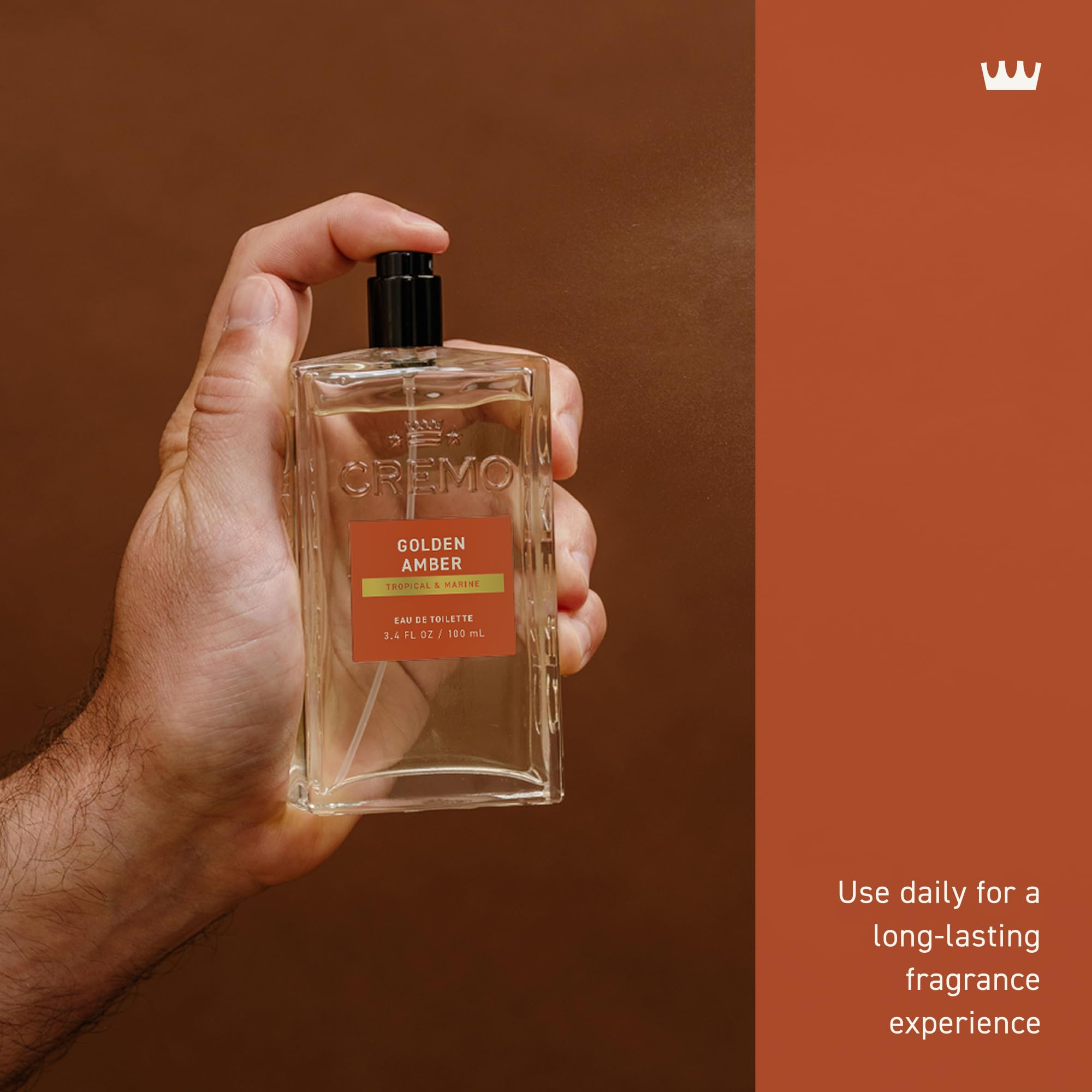 Cremo Golden Amber packaging-display conveys premium gifting appeal.