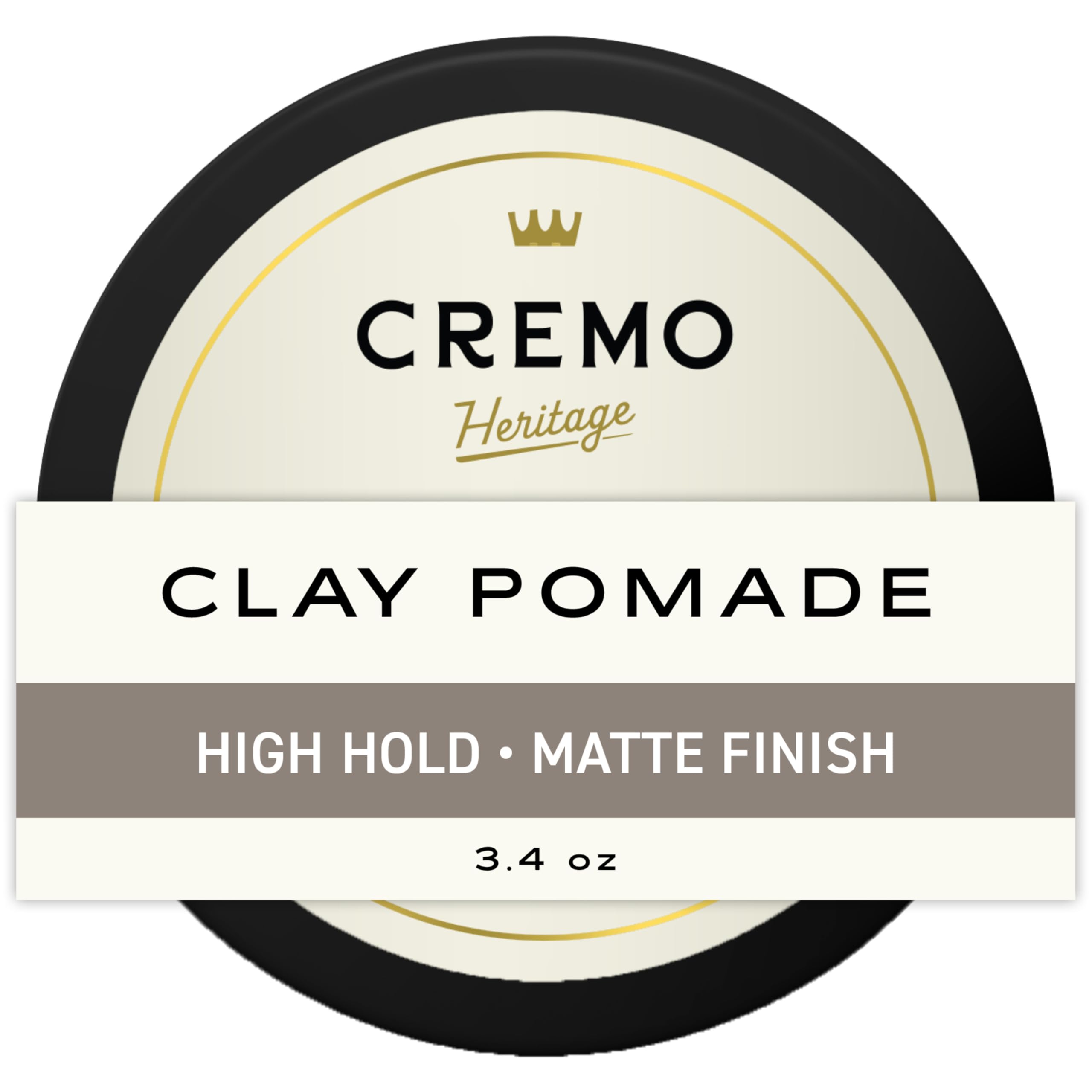 Cremo Hair Styling Clay packaging highlights premium barber-grade hold.