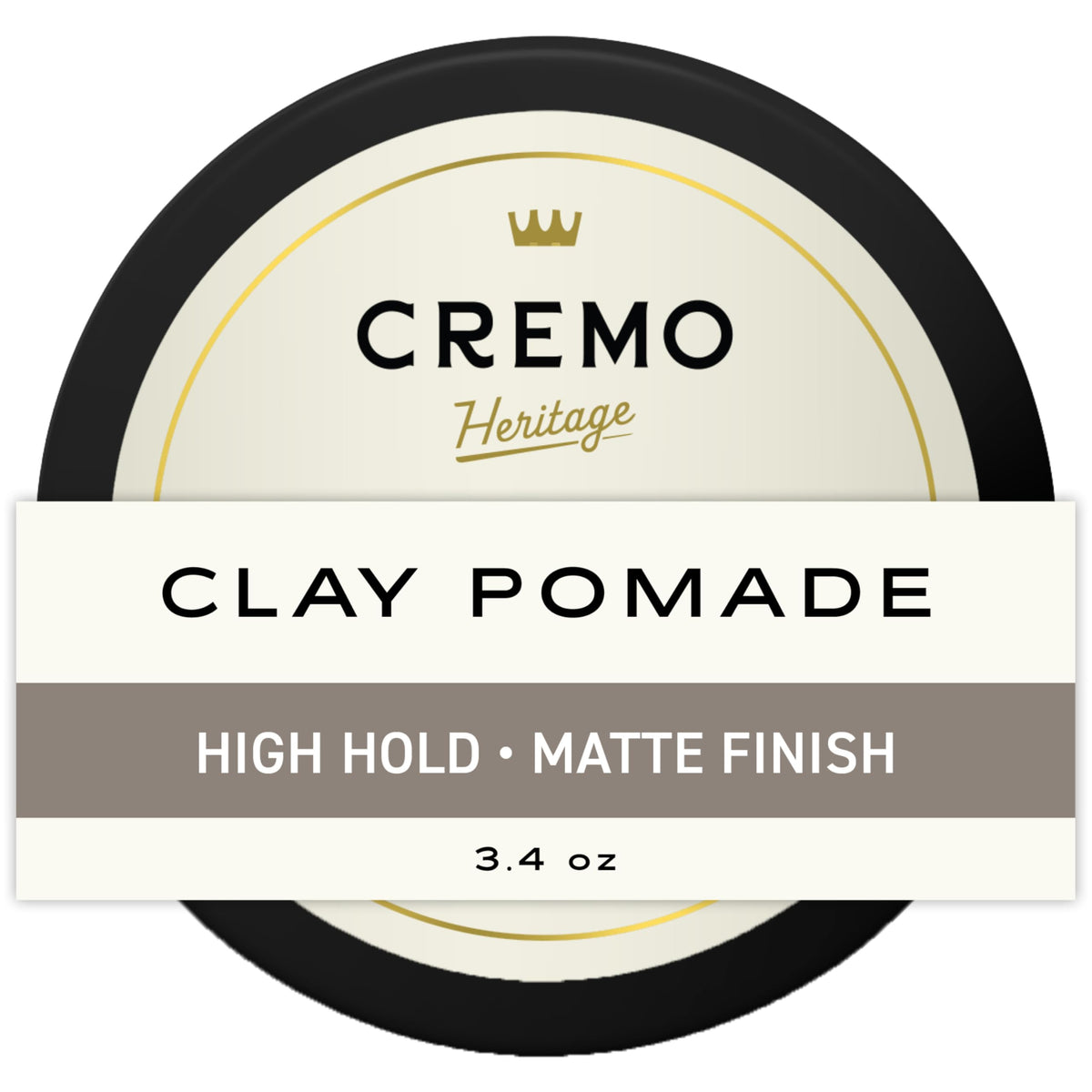 Cremo Hair Styling Clay packaging highlights premium barber-grade hold.