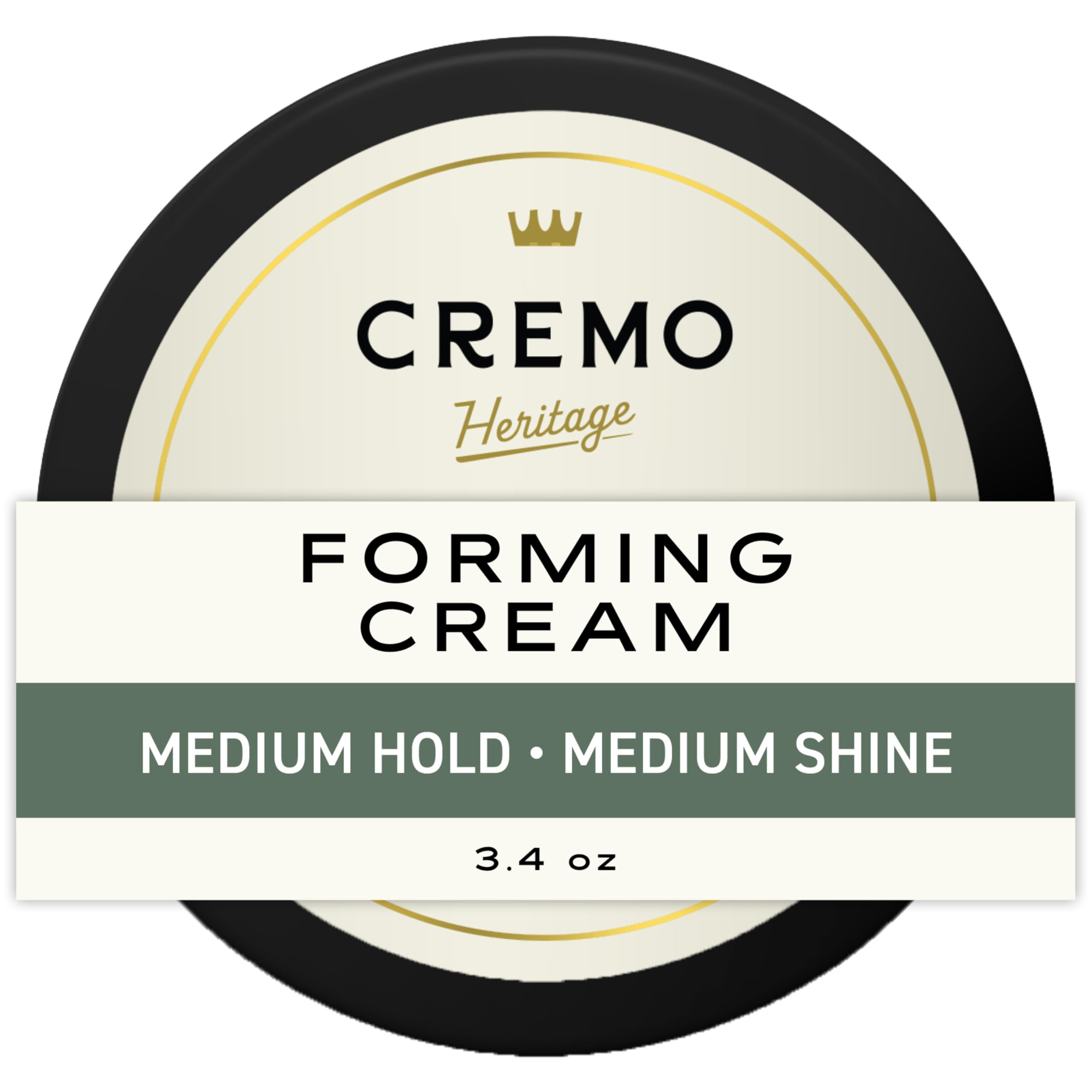 Cremo Hair Styling Cream bottle shows mid-length control and natural texture.