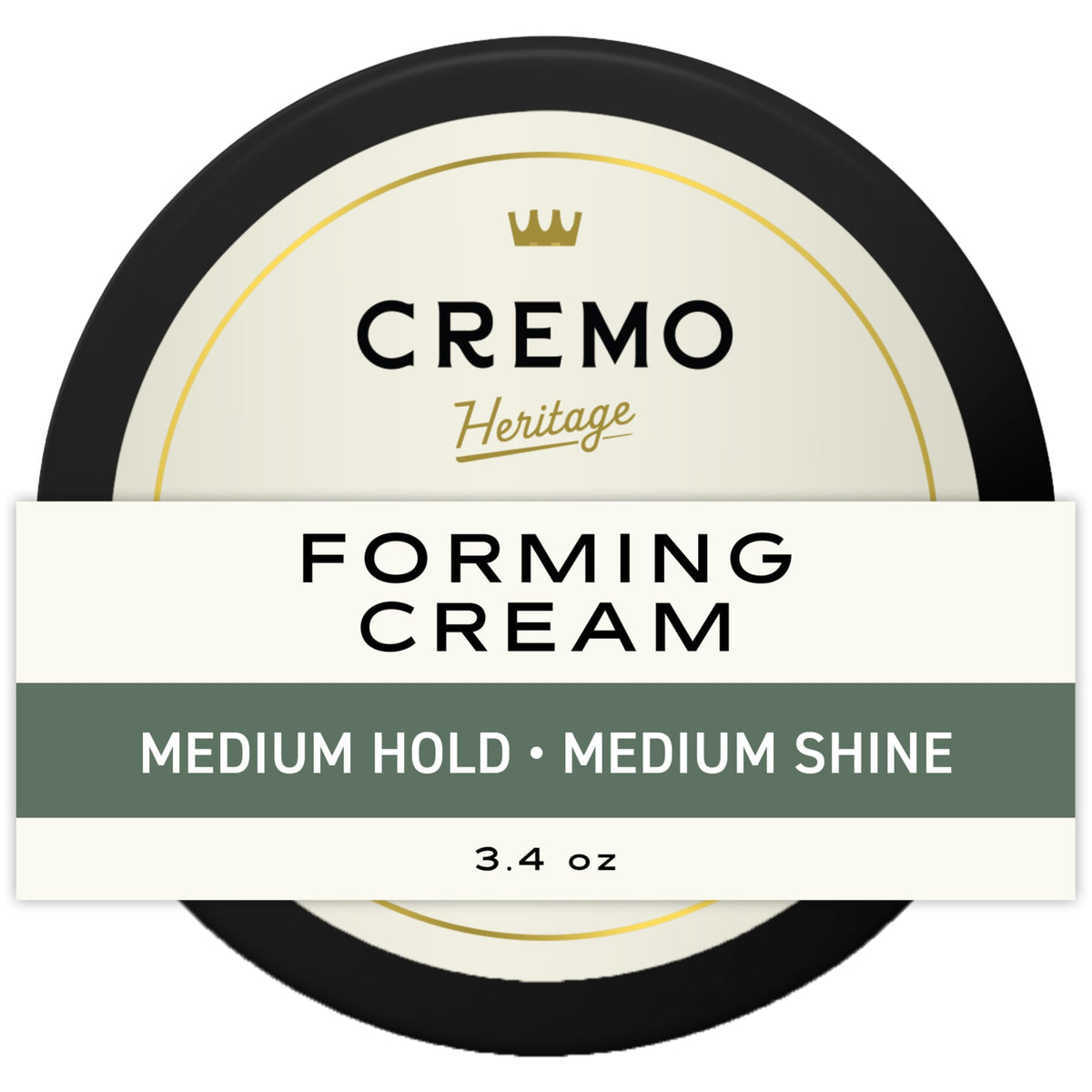Cremo Hair Styling Cream bottle shows mid-length control and natural texture.