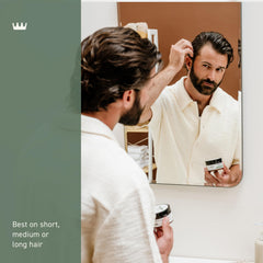 Cremo Hair Styling Cream textured look on dry hair for a casual finish.