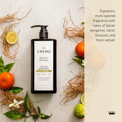 Cremo Italian Bergamot scent notes layer as you wash for evolving fragrance.