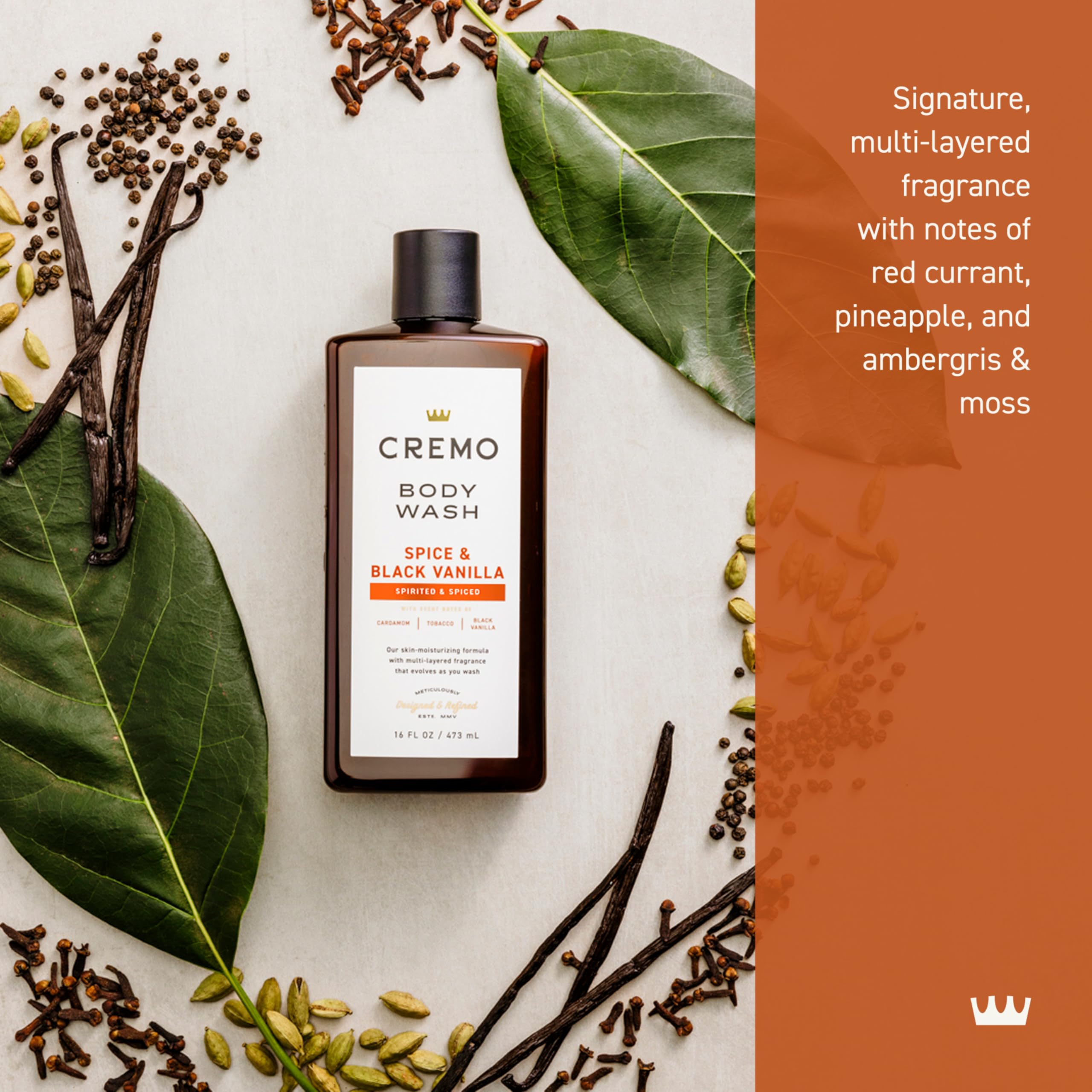 Cremo mens body wash delivers sophisticated fragrance during every shower.