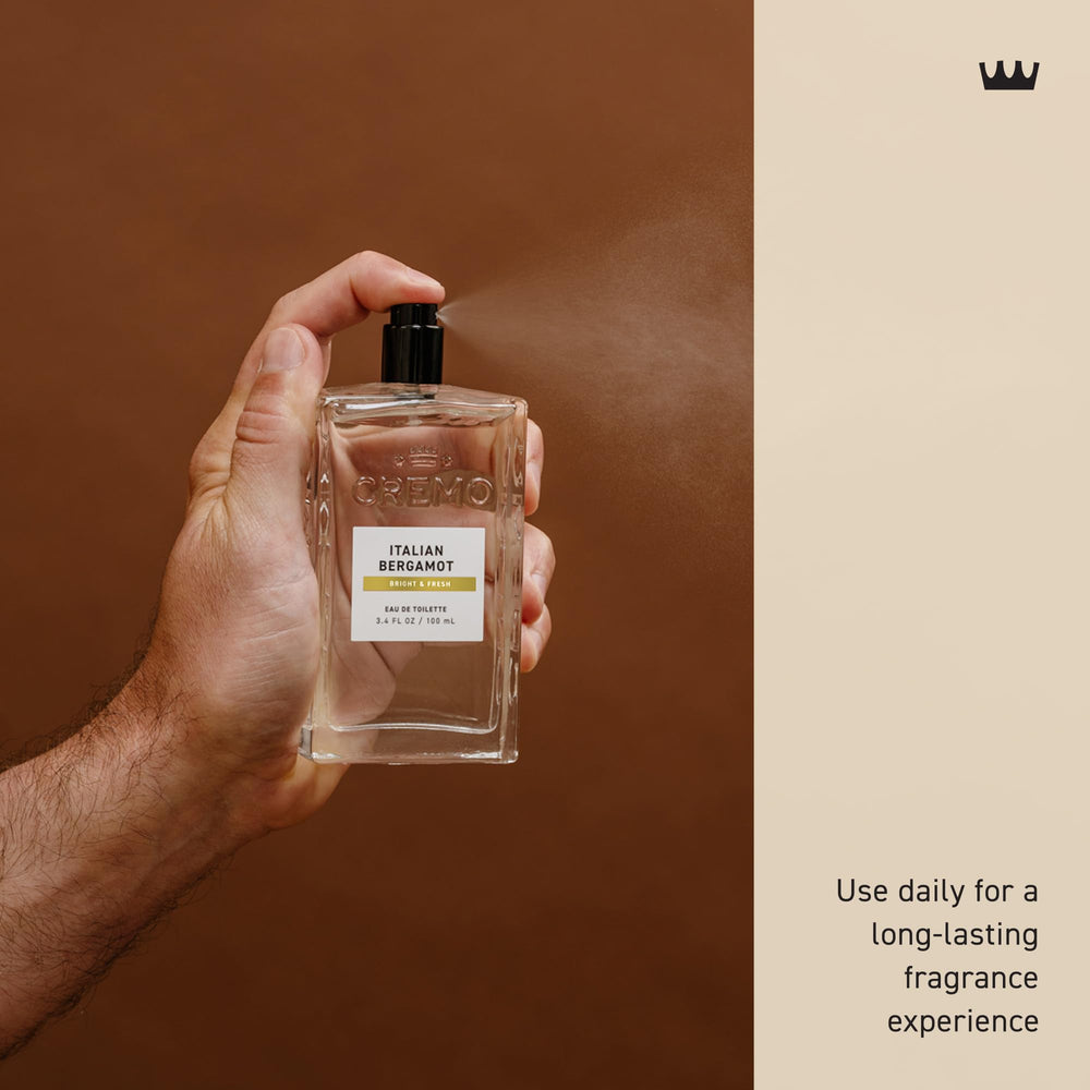 Cremo multi-layer fragrance application demonstrates evolving scent on skin.