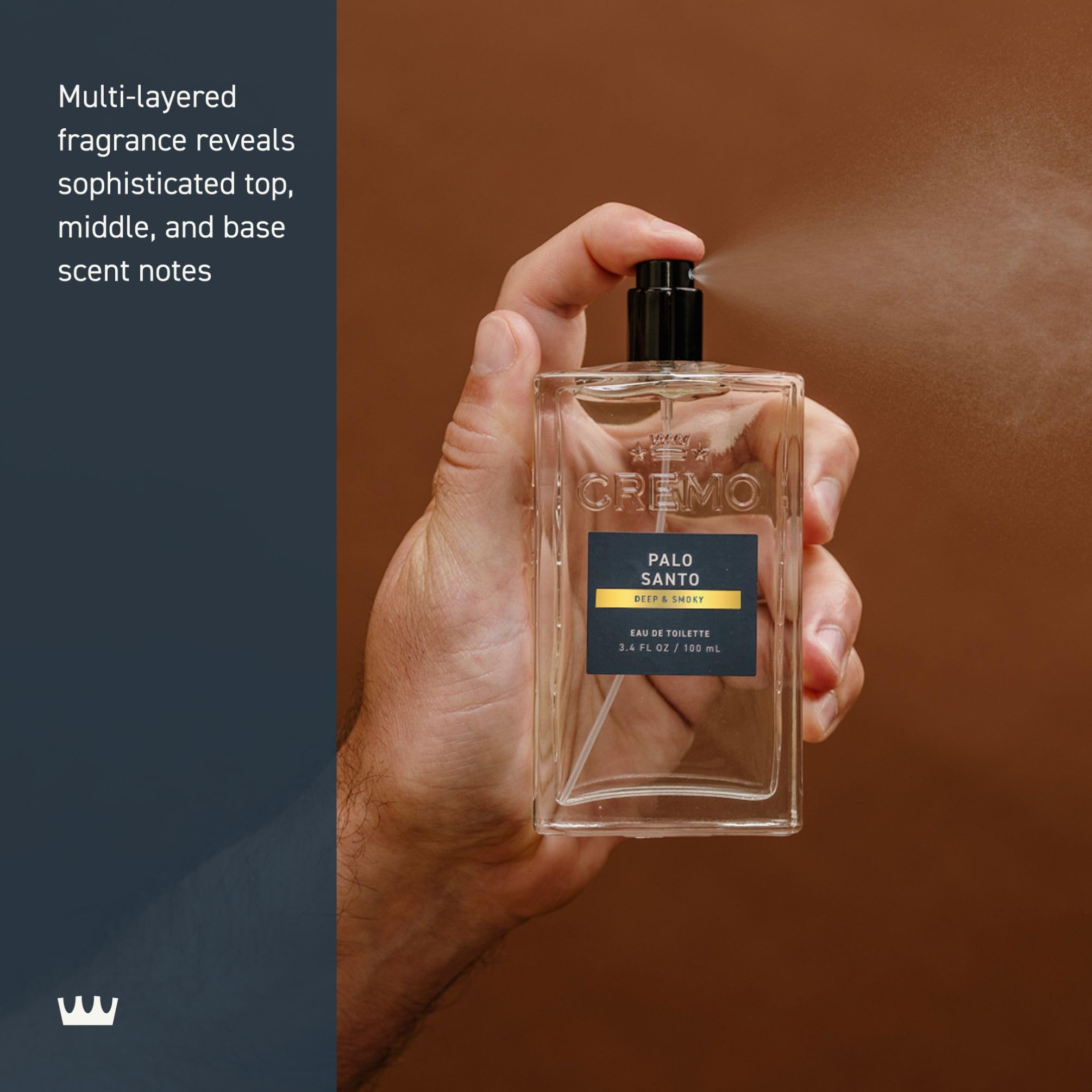 Cremo Palo Santo base-note provides lasting warmth for evenings