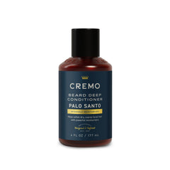 Cremo Palo Santo Beard Deep Conditioner bottle showing hydration for dry facial hair