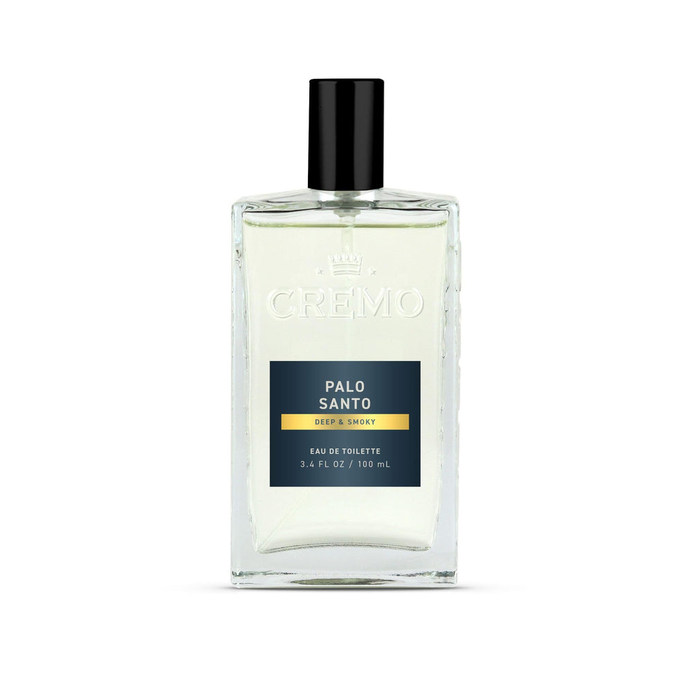 Cremo Palo Santo cologne bottle highlights multi-layer scent for confident daily wear