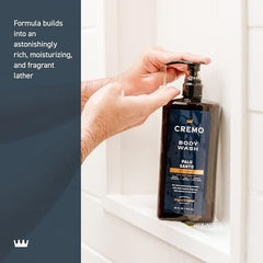 Cremo Palo Santo fragrance layering reveals evolving top, middle, and base notes.
