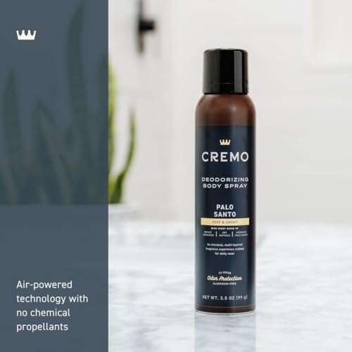 Cremo Palo Santo notes top-middle-base display showing a balanced fragrance profile.