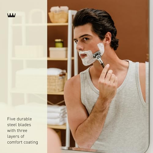 Cremo Razor Refills pull-back-trimmer enables precise shaping in difficult areas.