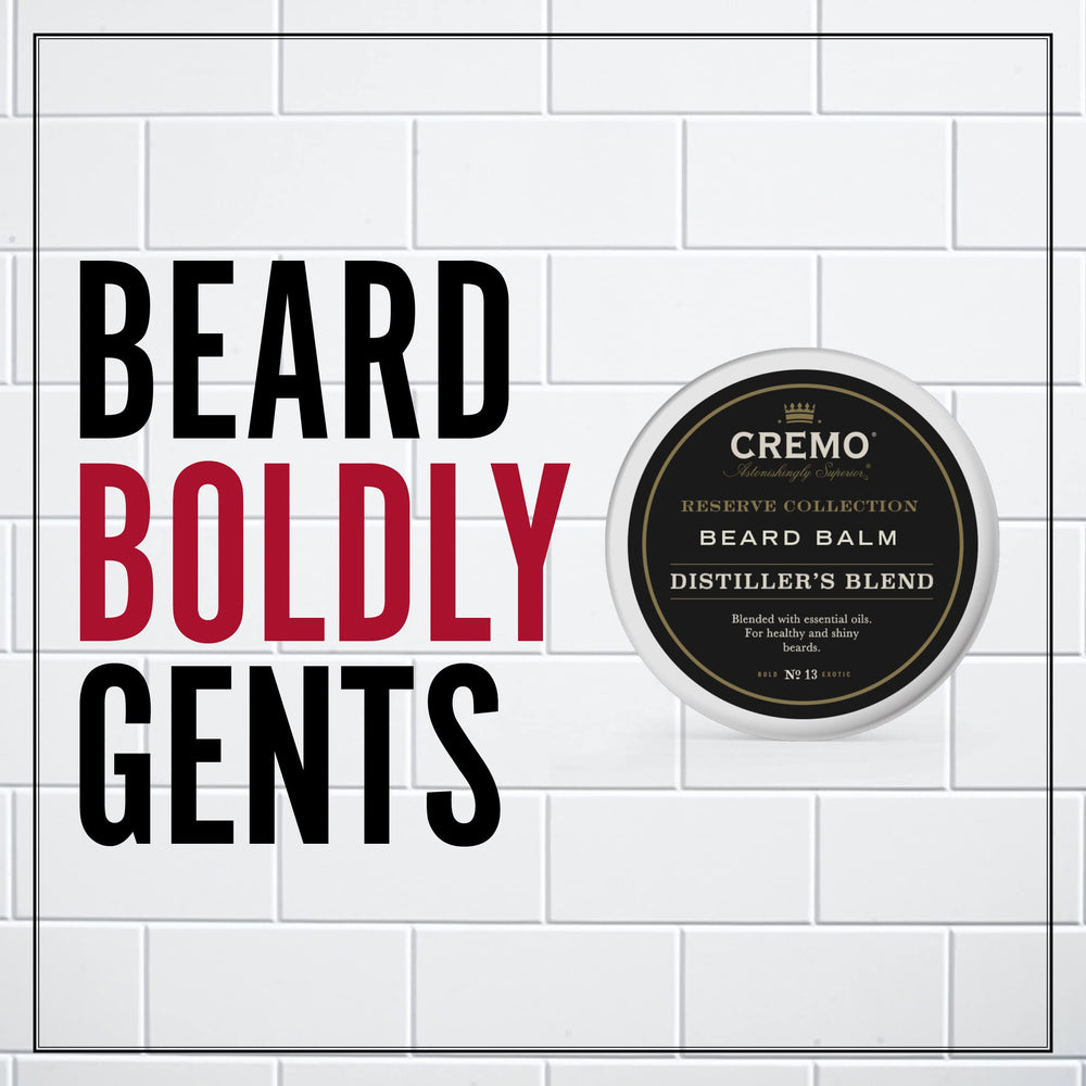 Cremo Reserve Collection packaging highlights premium beard care presentation.