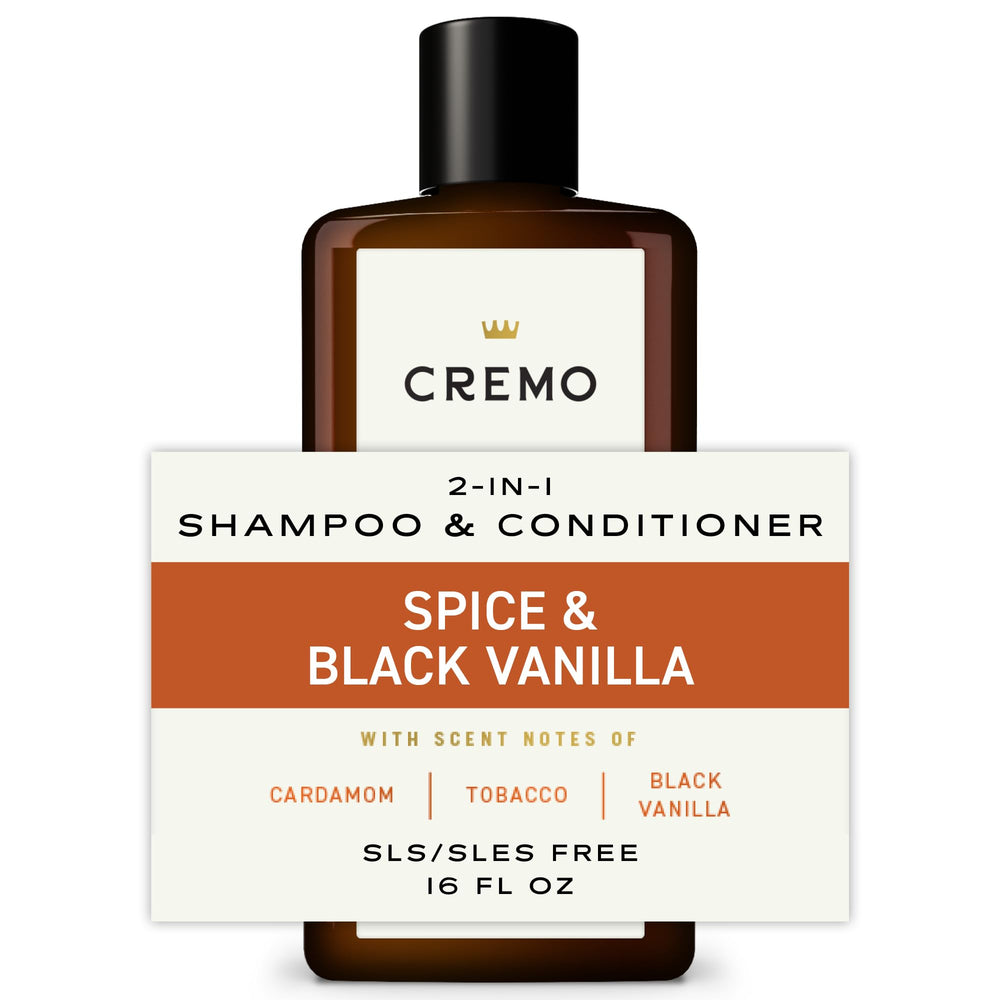Cremo Spice and Black Vanilla post-wash hair looks soft and manageable