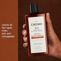 Cremo Spice and Black Vanilla close-up reveals layered fragrance notes for a premium scent