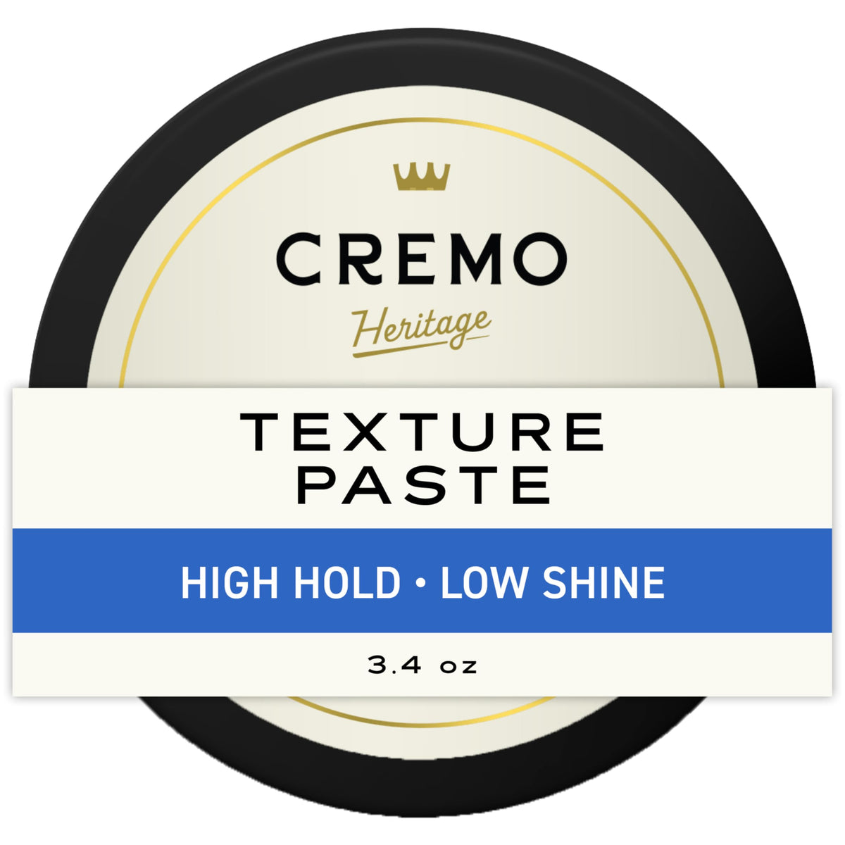 Cremo Texture Paste bottle ready for barber-grade hold and texture