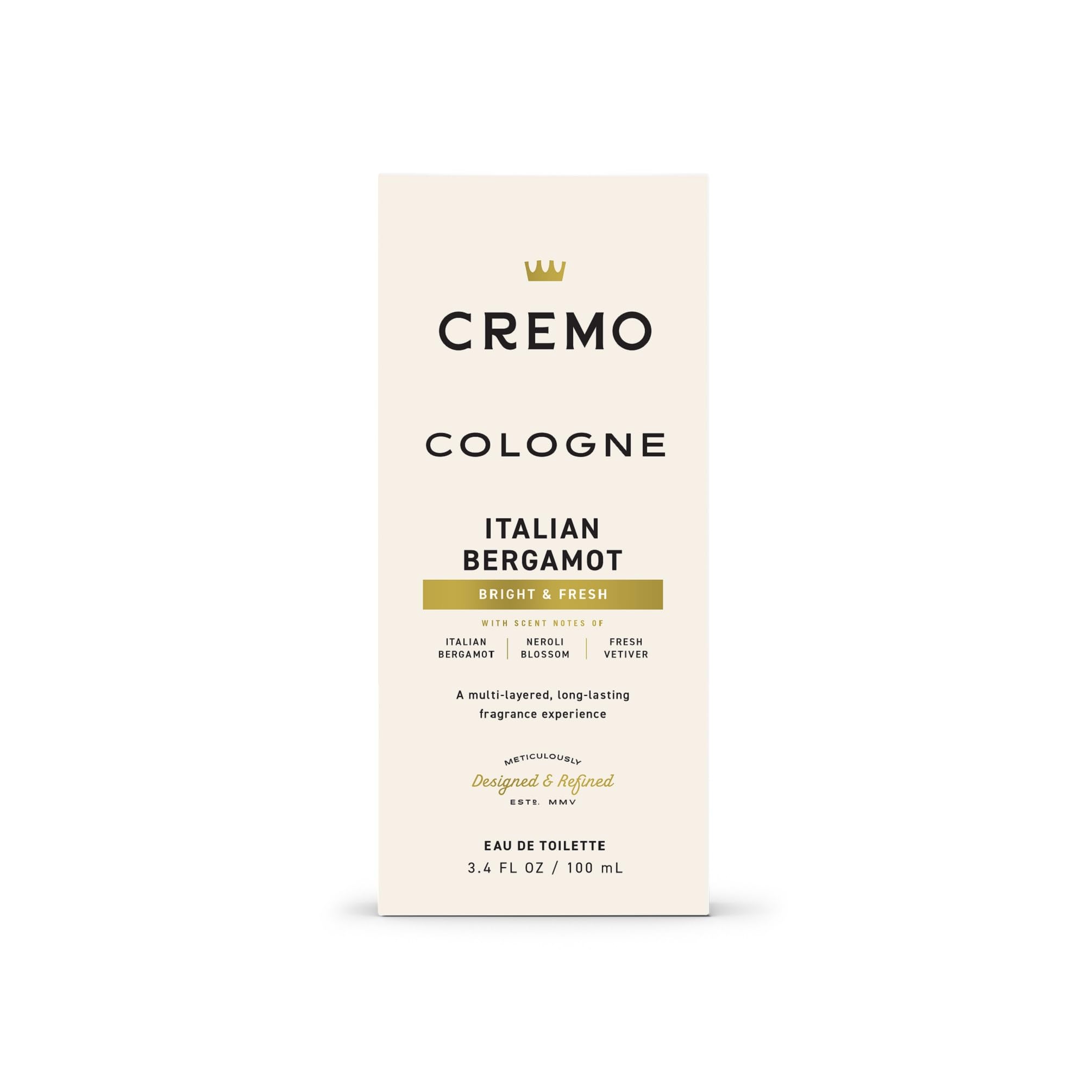 Cremo TSA-friendly travel size enables on-the-go scent without hassle.