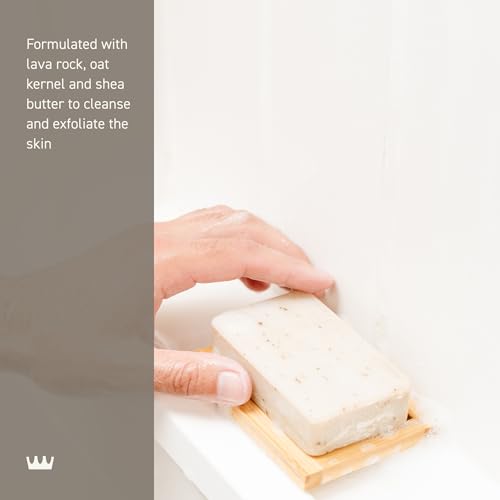 Cremo Vintage Suede Bar shea butter hydrates during cleansing.