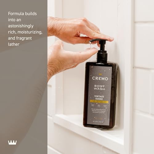 Cremo Vintage Suede lather-foam close-up illustrating rich cleansing.