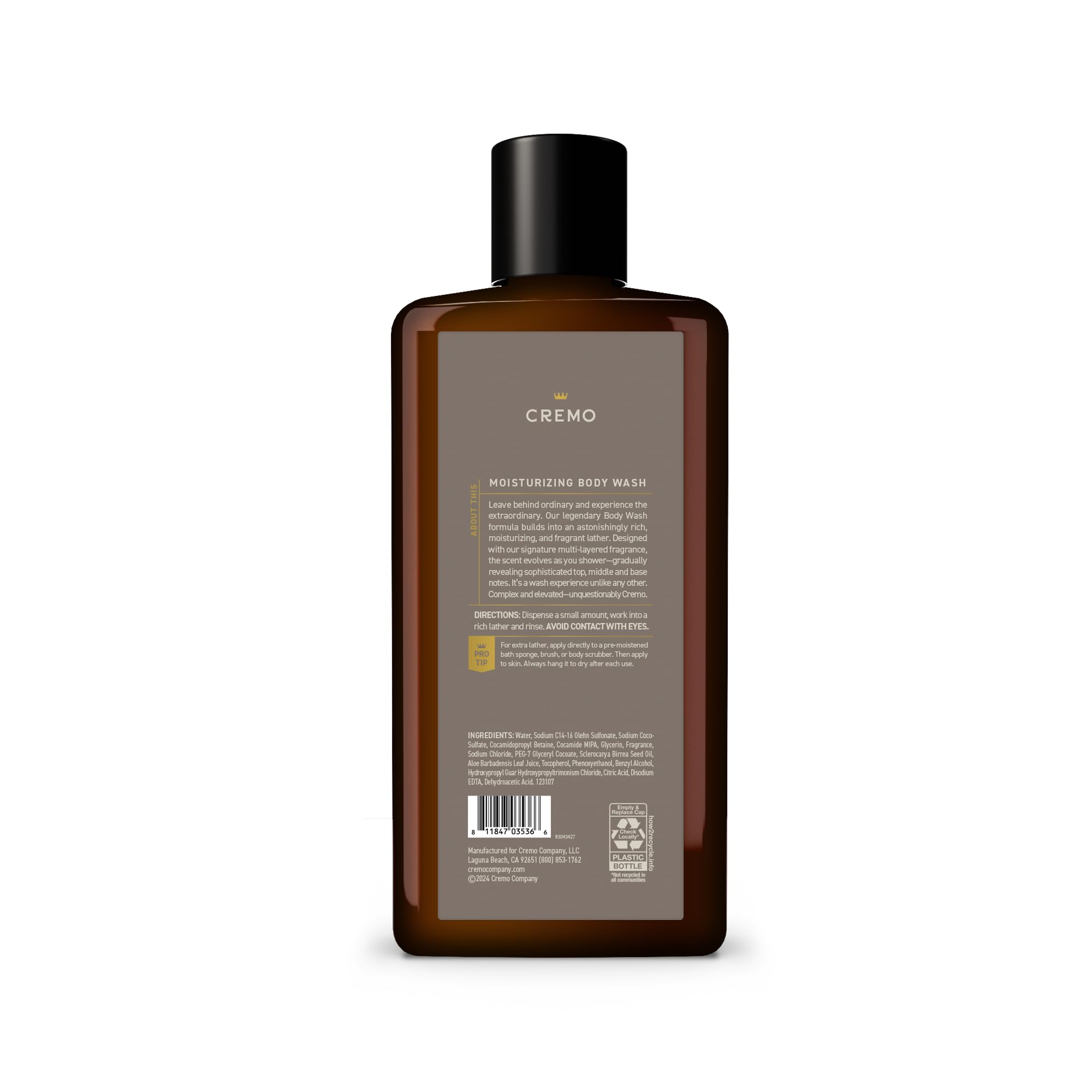 Premium packaging on shelf signals gifting-ready body wash
