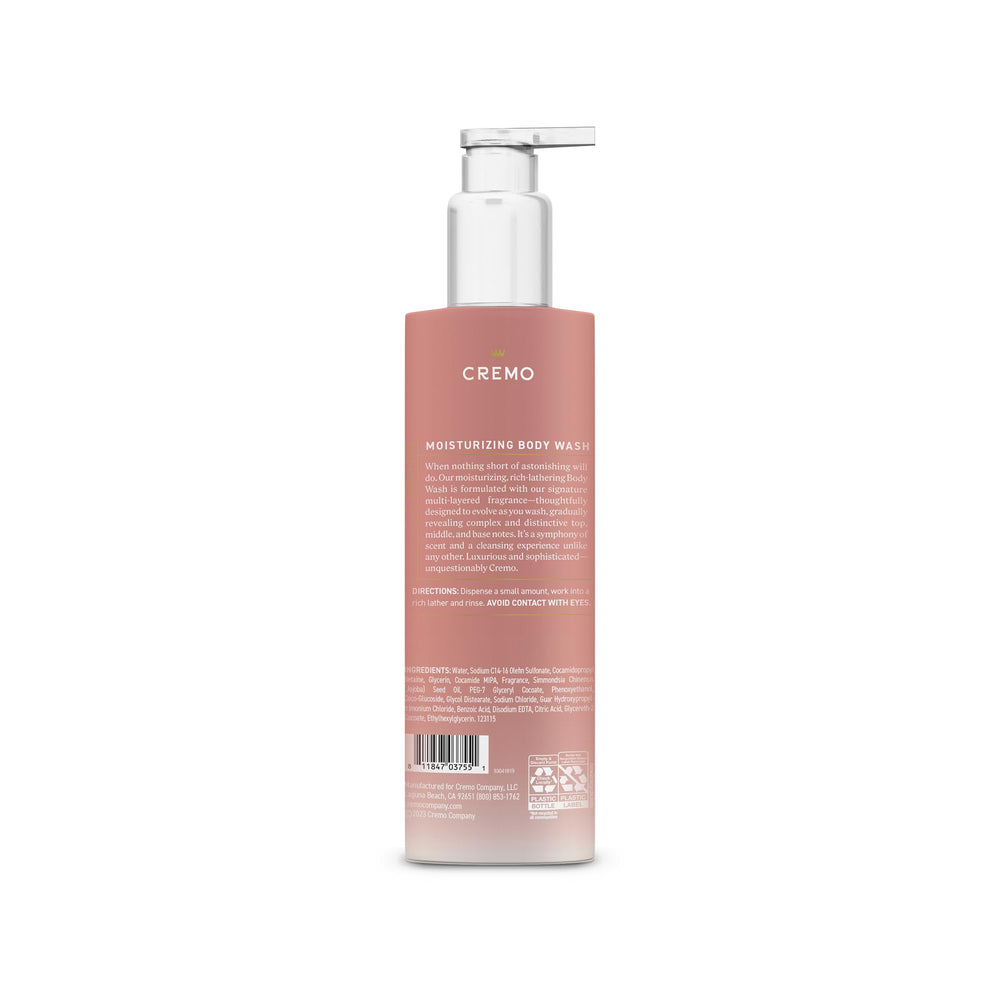 Cremo Wild Iris Musk ingredients list hints at premium formulation.