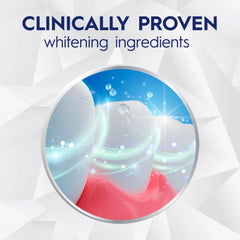 Crest 3D White Brilliance Blast brushing action demonstrates surface stain removal