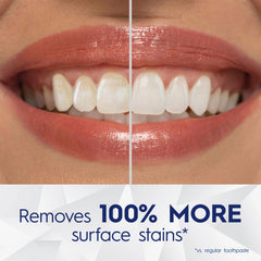Crest 3D White Brilliance Blast on-brush paste application showing whitening action