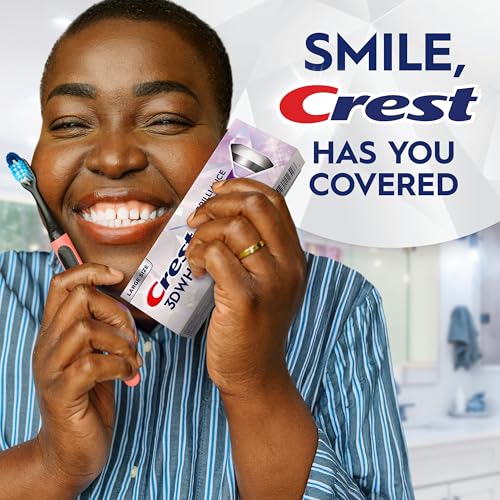 Crest 3D White Brilliance label highlights active stain prevention claims