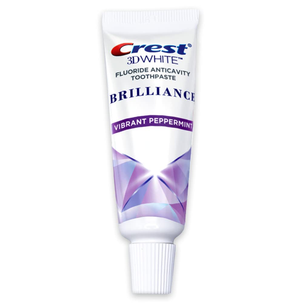 Crest 3D White Brilliance four-pack for easy family whitening anywhere and fresh breath.