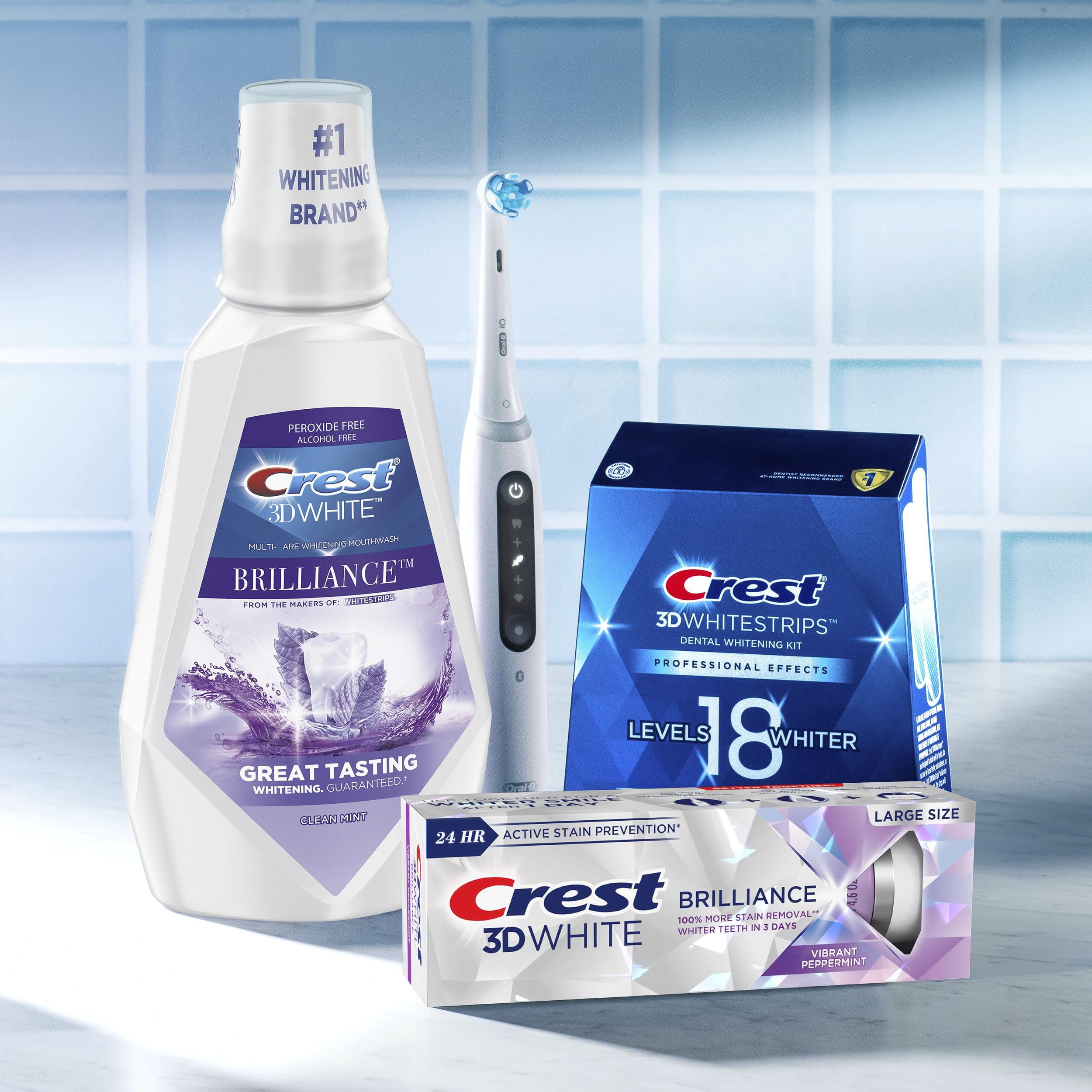 Mouthwash bottle with mint leaves suggesting freshness and breath support