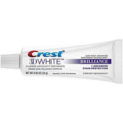 Crest 3D White Brilliance 12-tube pack ready for daily whitening routines.