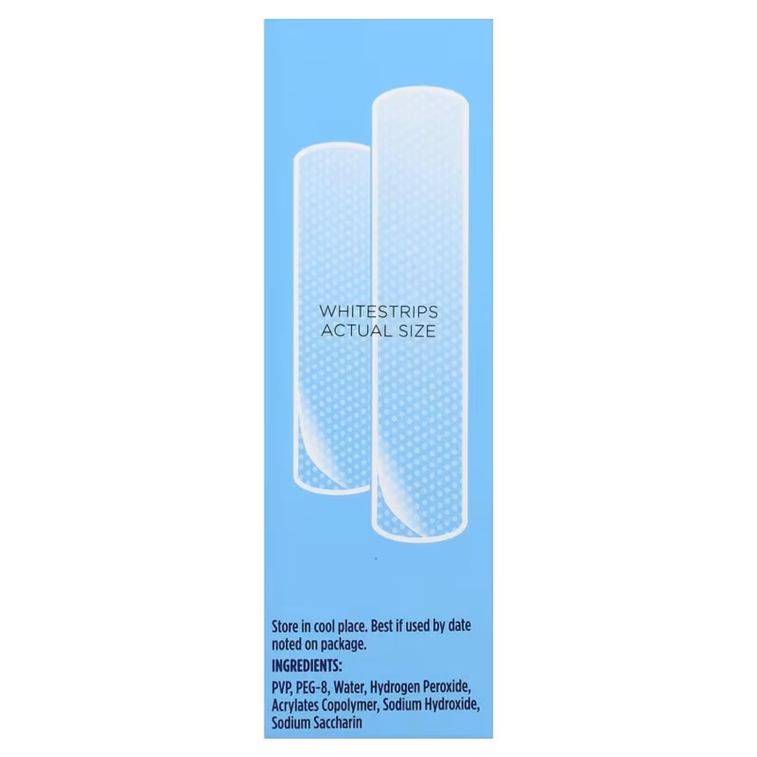 Crest 3D Whitestrips packaging front highlighting kit contents and value