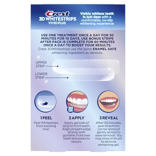 Crest 3D Whitestrips Vivid Plus progress image showing brighter teeth