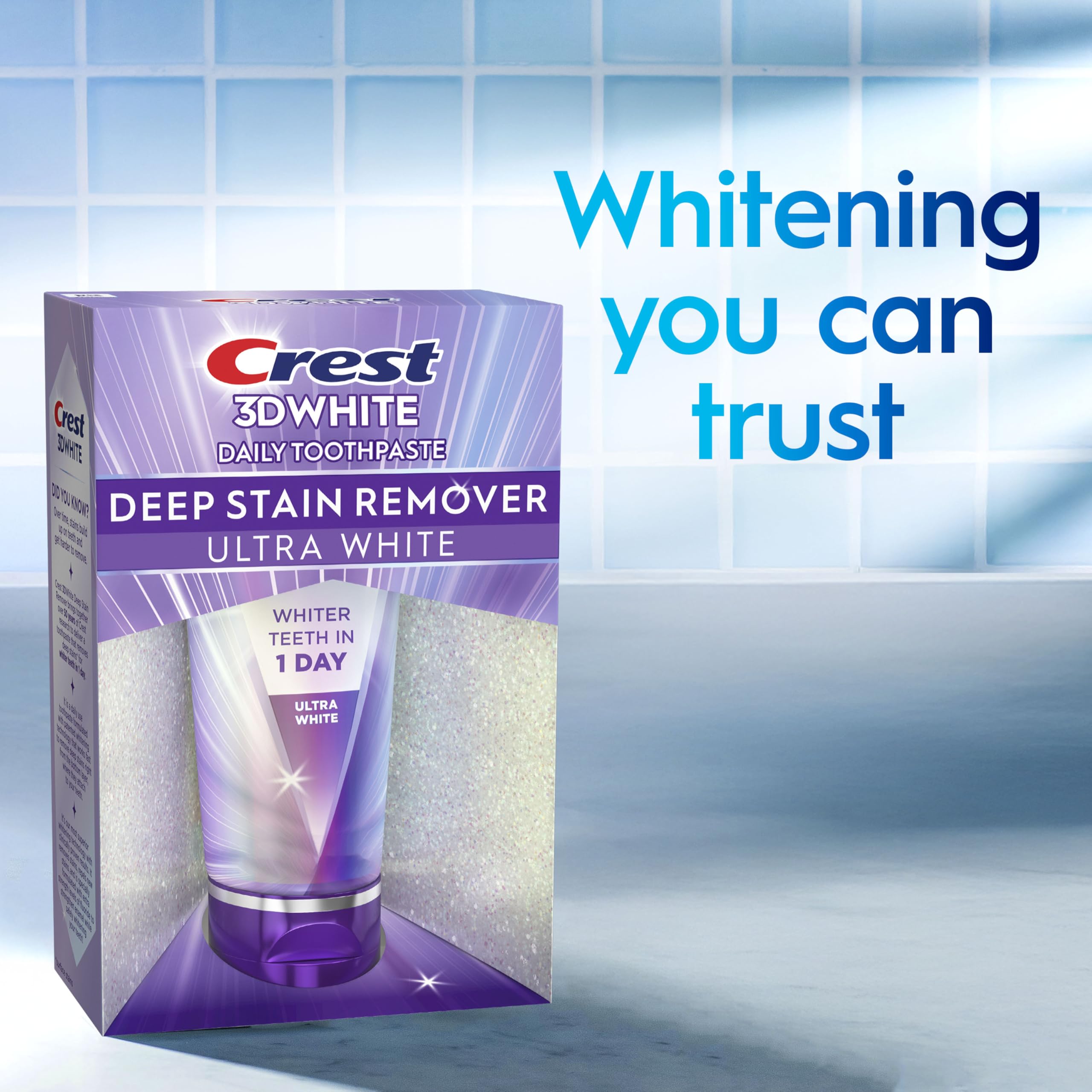 Crest 3D White Brilliance daily-use routine image showing easy brushing