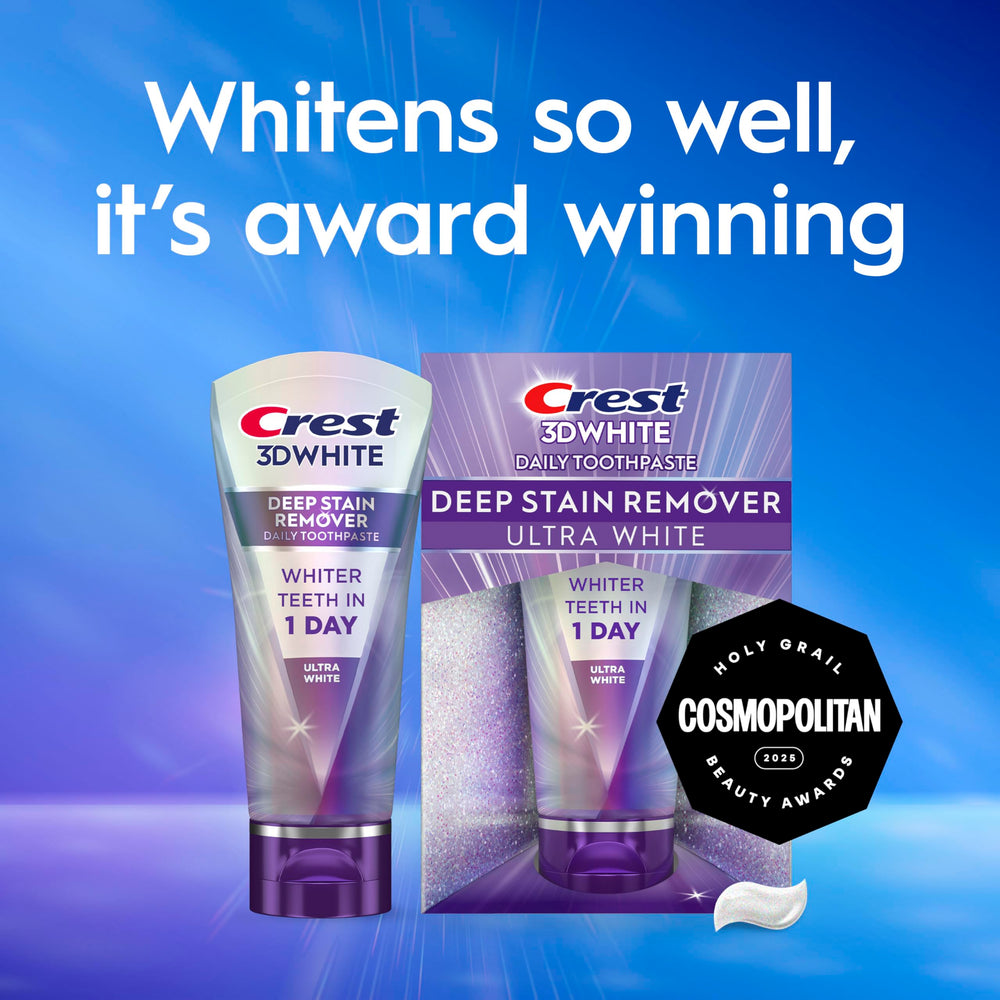 Crest 3D White Brilliance smile close-up highlighting brighter teeth