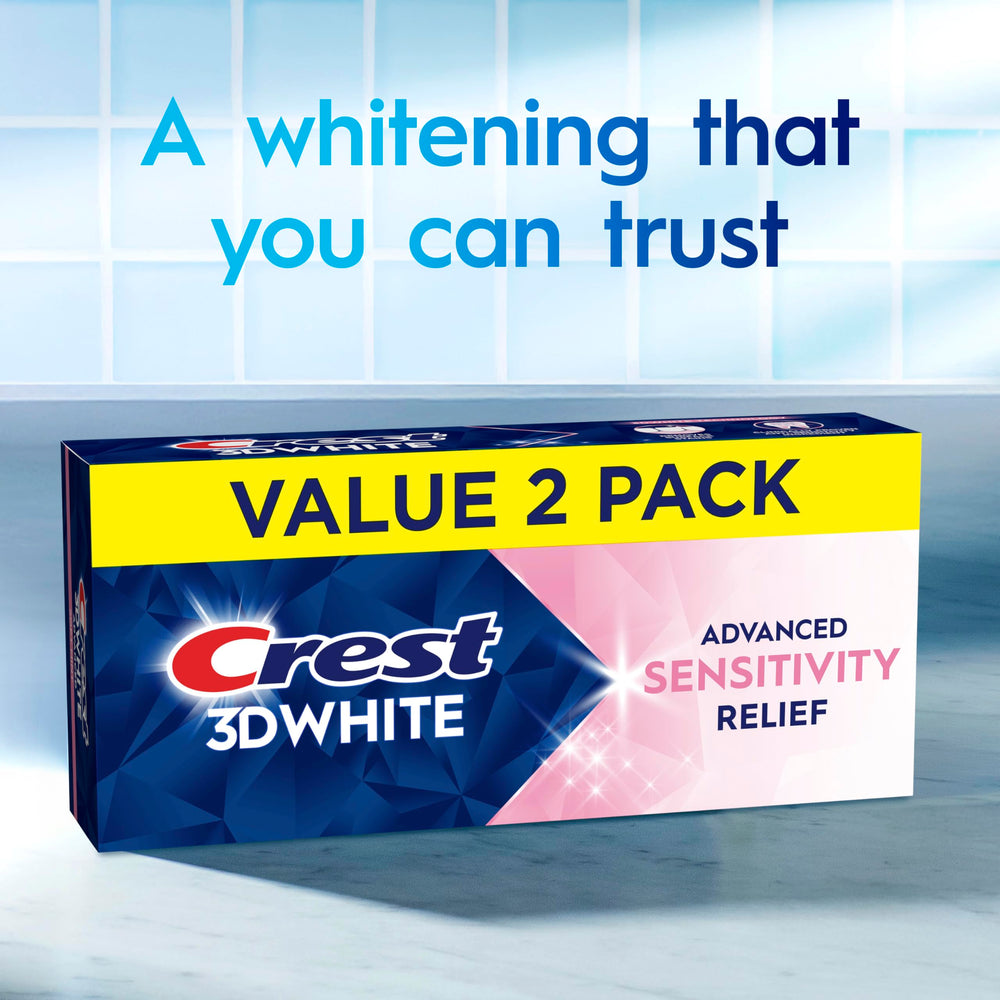 Crest 3DWhite Advanced Whitening labeling—emphasizing surface stain removal potential.