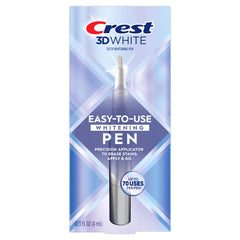 Close-up of Crest 3DWhite pen brush tip for precise application.