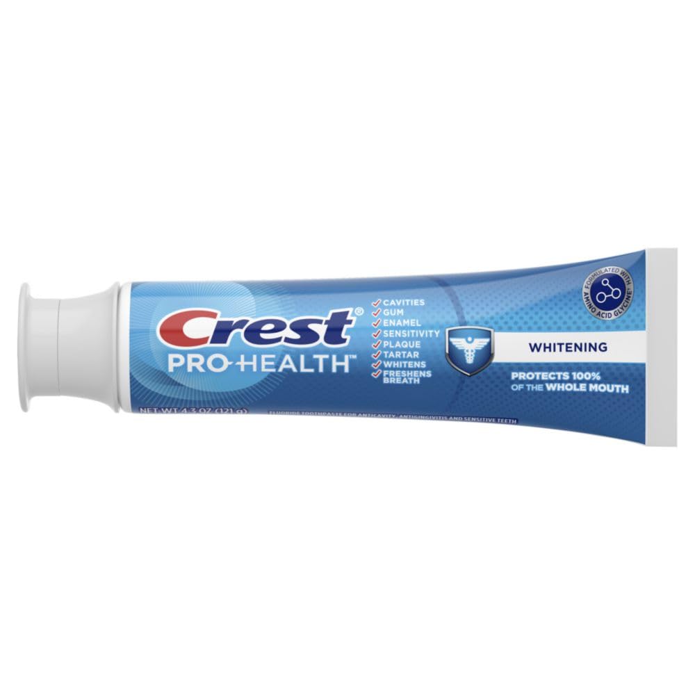 ADA Accepted Crest packaging seal signals trusted whitening brand.