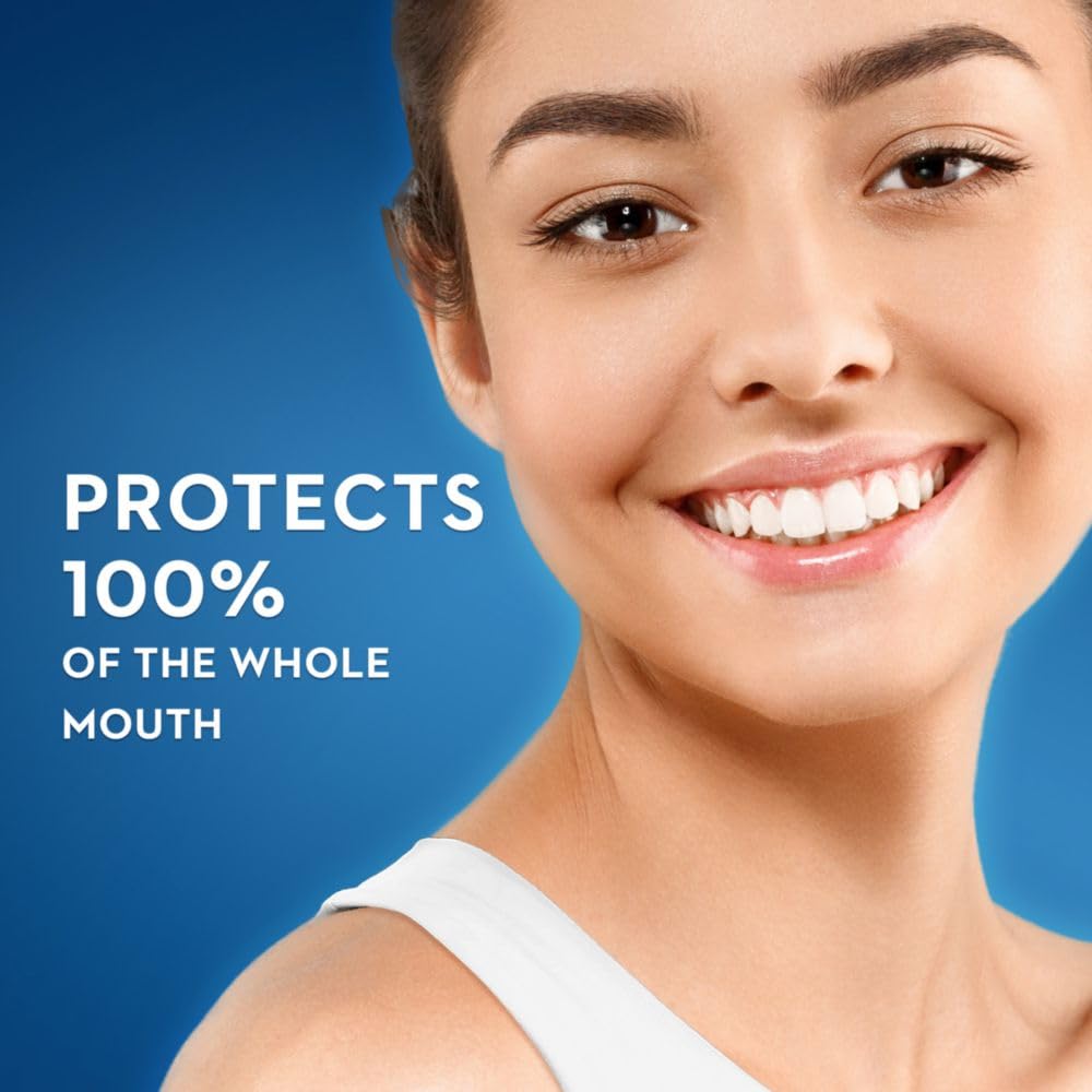 Crest Base Pro-Health Advanced Formula label emphasizes multiple benefits.