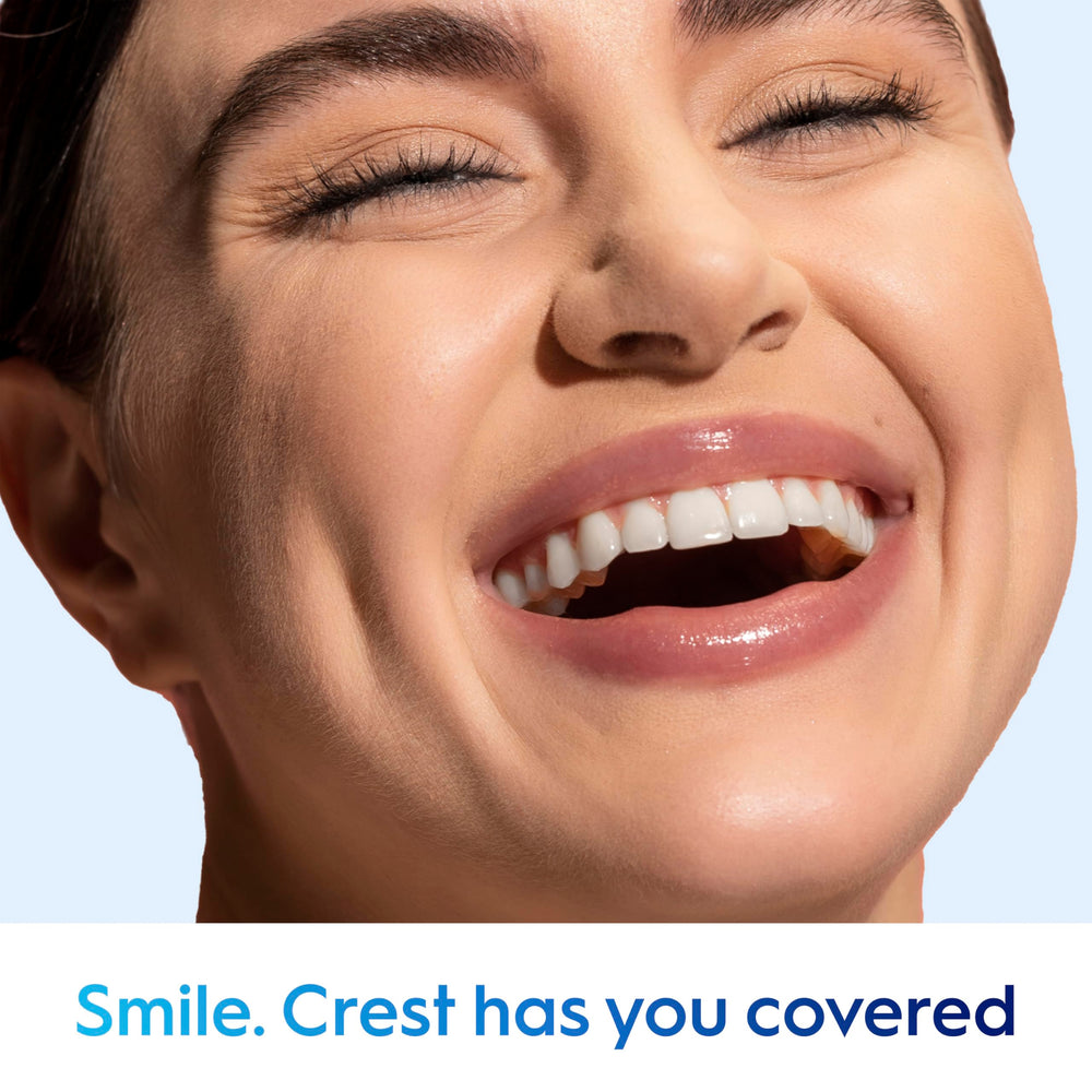 Spearmint flavor and fresh breath cue in Crest toothpaste