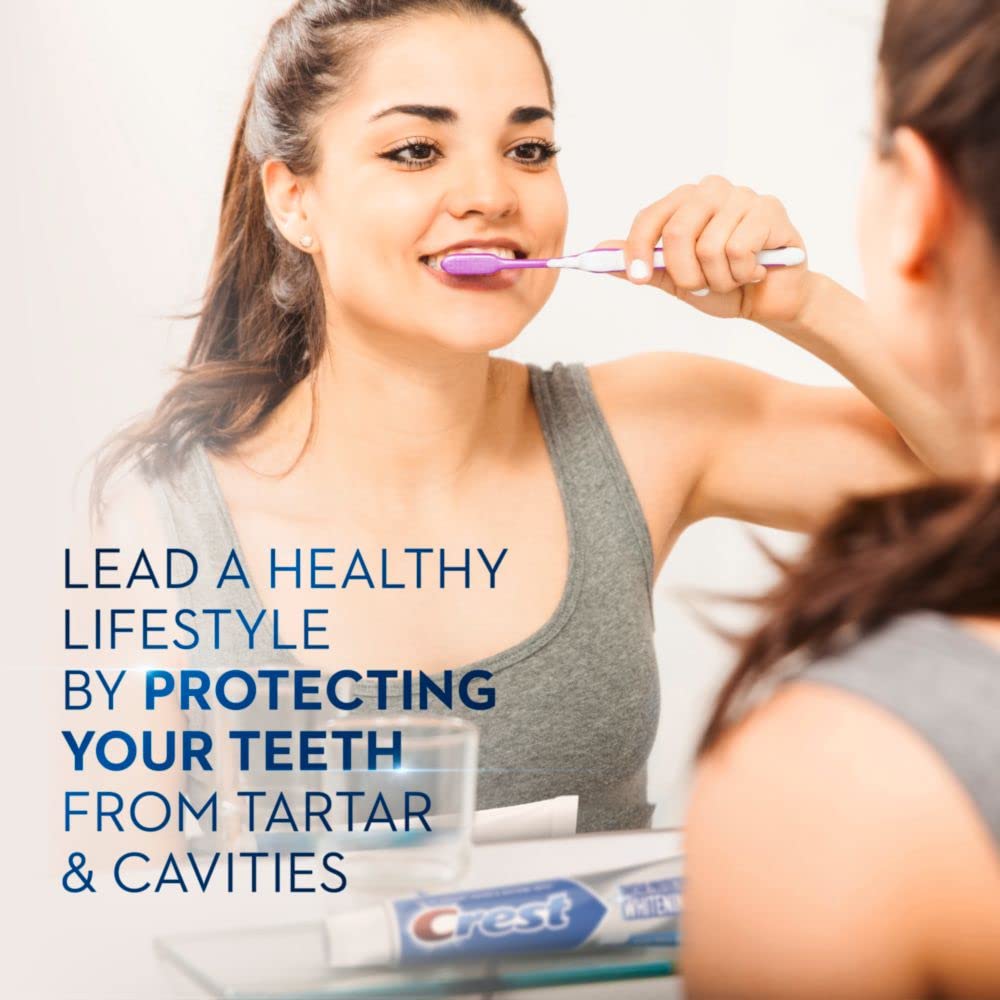 Crest Fresh breath after brushing image conveys long-lasting minty freshness.