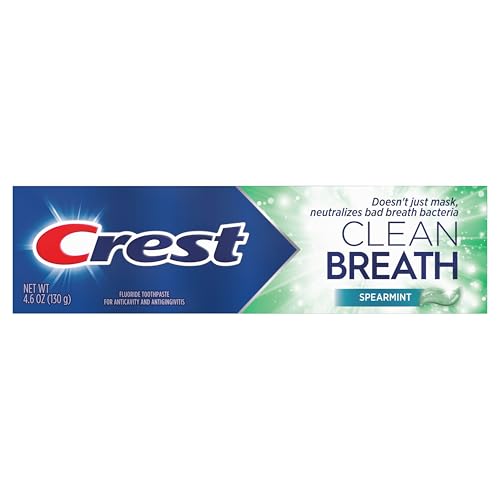 Crest fresh breath after brushing visible in a smile.