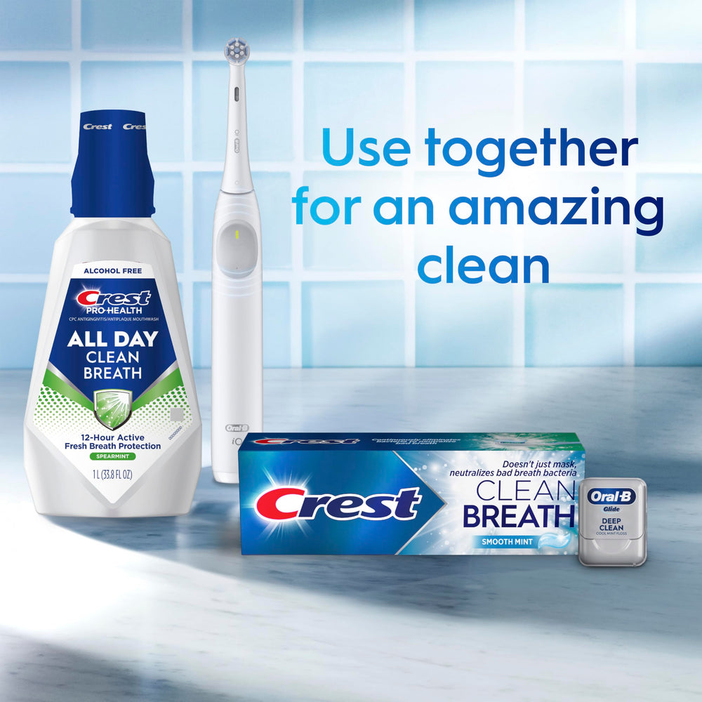 Gentle whitening and enamel strengthening with Crest Clean Breath