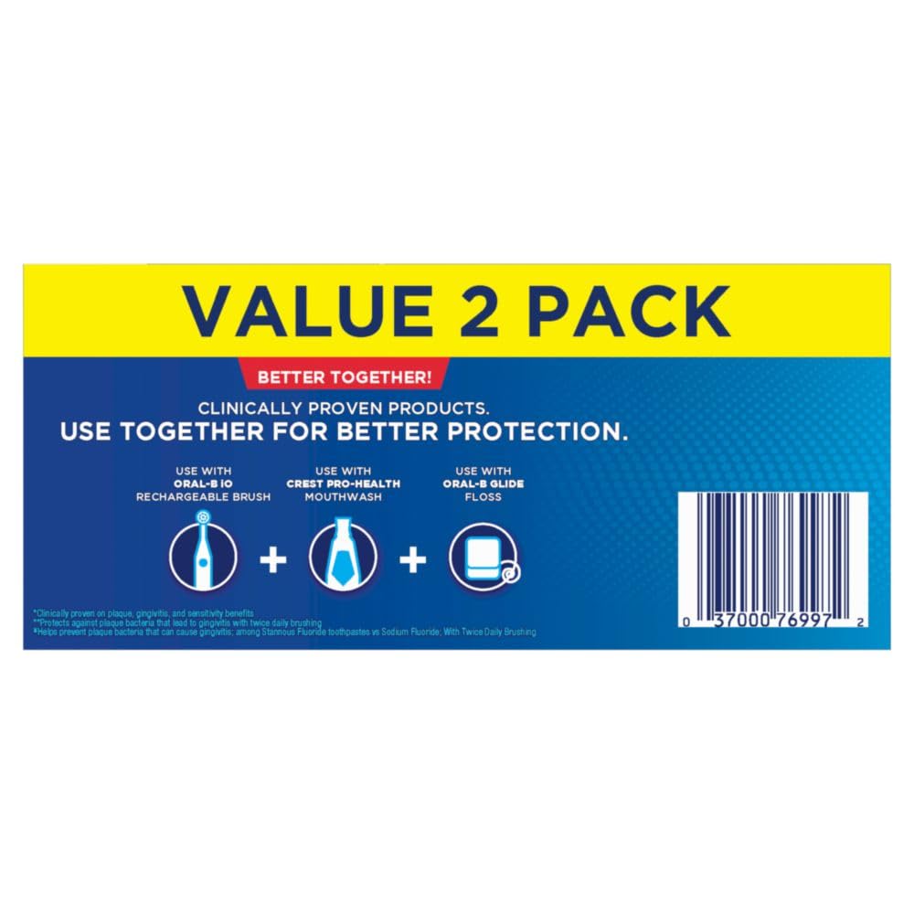 Crest Pro-Health Advanced Deep Clean Mint packaging back features