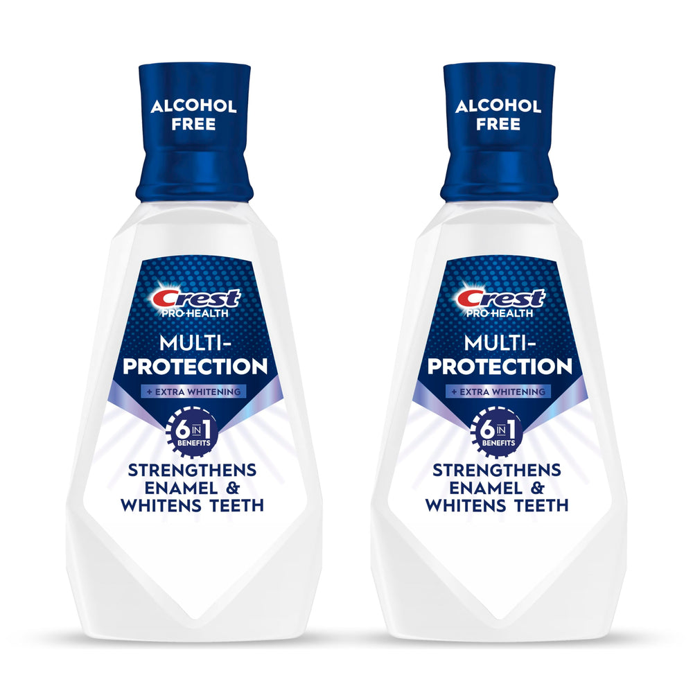 Crest Pro-Health Advanced mouthwash bottle ready for daily enamel protection