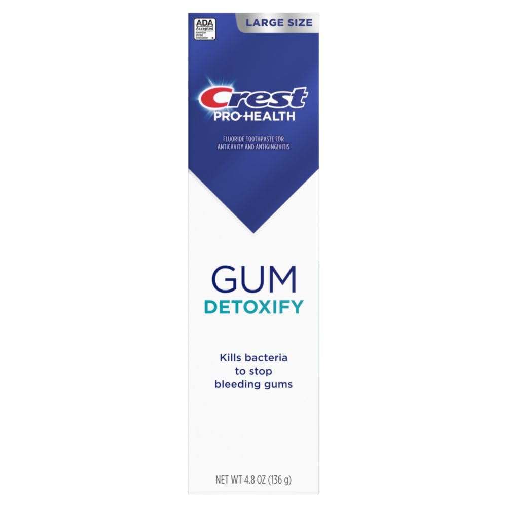 Crest Pro-Health Gum Detoxify Deep Clean 4.8 oz carton supports daily care.