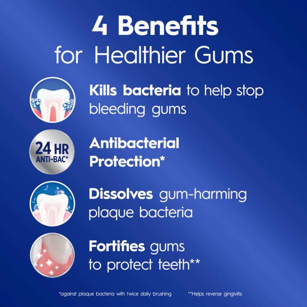 Crest Pro-Health Gum Detoxify toothpaste tube back view showing packaging for gum care.