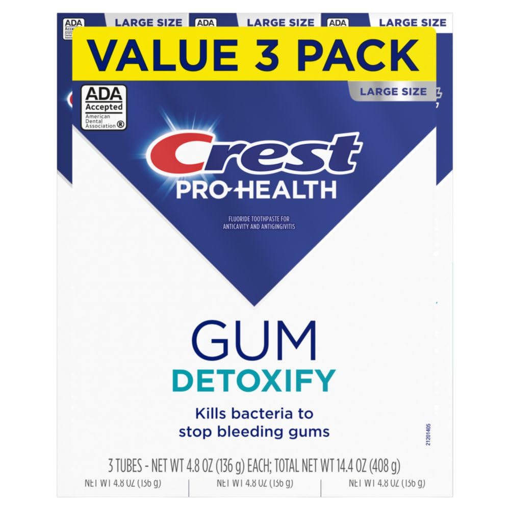 Crest Pro-Health Gum Detoxify pack on shelf conveys reliability for daily toothpaste